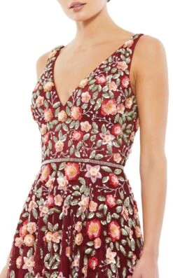 Mac Duggal 5527 Dress -THE DRESS WARE HOUSE 5527 BurgundyMulti CL c4f1707a bf56 4779 b057 c4ea36beb8f5