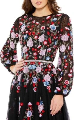 Mac Duggal 5712 Dress -THE DRESS WARE HOUSE 5712 BlackMulti CL