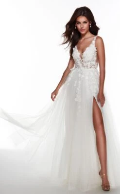 Alyce 60894 Dress -THE DRESS WARE HOUSE 60894 DIAMONDWHITE 1