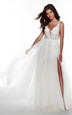 Alyce 60894 Dress -THE DRESS WARE HOUSE 60894 DIAMONDWHITE 3