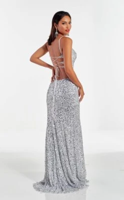 Alyce 60990 Dress -THE DRESS WARE HOUSE 60990 SILVER 2 c475022b 9682 4c76 91e7 1244396c1ea2