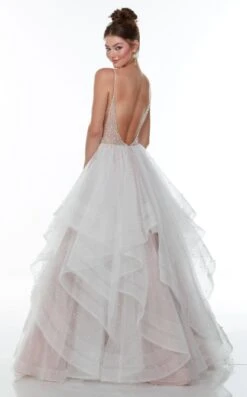 Alyce 61107 Dress -THE DRESS WARE HOUSE 61107 IVORY CASHMEREROSE 2