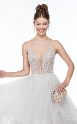 Alyce 61107 Dress -THE DRESS WARE HOUSE 61107 IVORY CASHMEREROSE 4 154