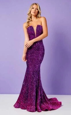 Rachel Allan 70293 Dress -THE DRESS WARE HOUSE 70293 Purple Ombre f c3e649b6 c5c7 4739 9dda 6795dfbb217f