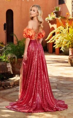 Rachel Allan 70298 Dress 17 Rachel Allan 70298 Dress -THE DRESS WARE HOUSE 70298 Tangerine Fuchsia b f24a1057 c3e2 446d 874b e14b79741bae