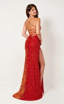 Rachel Allan 70316 Dress -THE DRESS WARE HOUSE 70316 Red Orange b a6aa704d 781c 4d99 8ba3 65361ba9119a