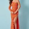 Rachel Allan 70339 Dress -THE DRESS WARE HOUSE 70339 Tangerine f 1cd1611d 8ee6 4edf 9bc4 e794175babf1