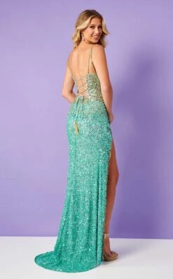 Rachel Allan 70355 Dress -THE DRESS WARE HOUSE 70355 Aqua Gold b 21a6924d a7ec 445d a754 27b42080267b