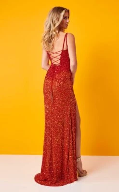 Rachel Allan 70355 Dress -THE DRESS WARE HOUSE 70355 Red Orange b ed1d228a cc5d 460d 9860 ee16ea614c6e