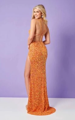 Rachel Allan 70373 Dress -THE DRESS WARE HOUSE 70373 Tangerine b 4db05150 efd1 4b1f 81c6 f097f1d36bd0