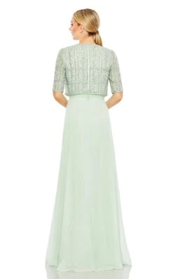 Mac Duggal 9180 Dress -THE DRESS WARE HOUSE 9180 Sage BK c95a2338 1d48 4107 be67 c3326213f4d9