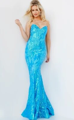 Jovani 07786 Dress -THE DRESS WARE HOUSE 93 07786 TURQUOISE 7 241308