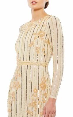 Mac Duggal 93627 Dress -THE DRESS WARE HOUSE 93627 NudeGold CL