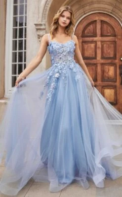 Andrea And Leo A1142 Dress -THE DRESS WARE HOUSE A1142 blue
