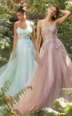 Andrea And Leo A1142 Dress -THE DRESS WARE HOUSE A1142 pastelgreen dustyrose 1