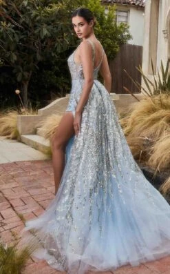 Andrea And Leo A1169 Dress -THE DRESS WARE HOUSE A1169 blue gold 2 f1c6b9bb 2ad5 46ba aae7 2093e5e93db1