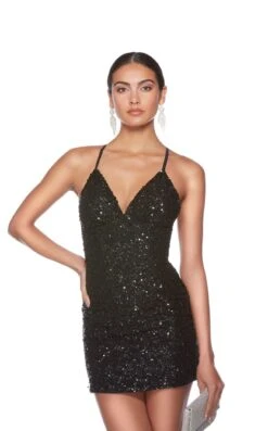 Alyce 84000 Dress -THE DRESS WARE HOUSE Alyce 84000 BLACK 4