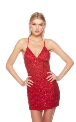 Alyce 84000 Dress -THE DRESS WARE HOUSE Alyce 84000 RED 1