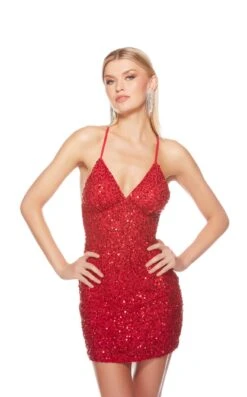 Alyce 84000 Dress -THE DRESS WARE HOUSE Alyce 84000 RED 4