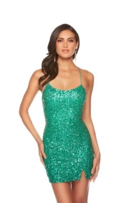 Alyce 84002 Dress -THE DRESS WARE HOUSE Alyce 84002 EMERALD 3
