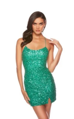 Alyce 84002 Dress -THE DRESS WARE HOUSE Alyce 84002 EMERALD 5