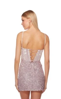Alyce 84008 Dress -THE DRESS WARE HOUSE Alyce 84008 LIGHTORCHID DIAMONDWHITE 2
