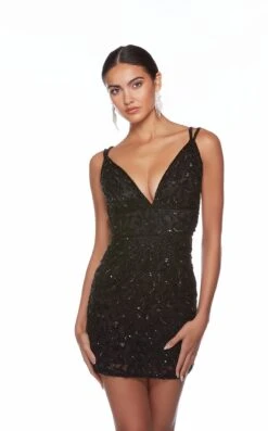 Alyce 84013 Dress -THE DRESS WARE HOUSE Alyce 84013 BLACK 3