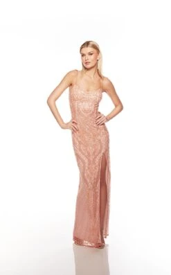 Alyce 88004 Dress -THE DRESS WARE HOUSE Alyce 88004 BISQUE 4