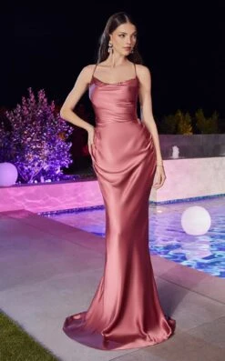 LaDivine BD7044 Dress -THE DRESS WARE HOUSE BD7044 rosewood