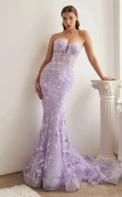 LaDivine CB099 Dress -THE DRESS WARE HOUSE CB099 lavender