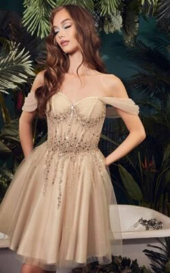 LaDivine CD0211 Dress -THE DRESS WARE HOUSE CD0211 champagne
