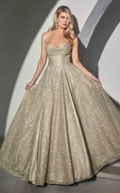 LaDivine CD252 Dress -THE DRESS WARE HOUSE CD252 champagne 1