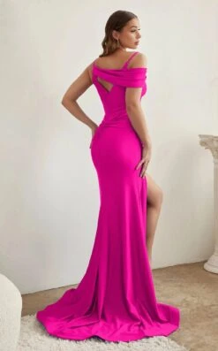 LaDivine CD881 Dress -THE DRESS WARE HOUSE CD881 fuchsia