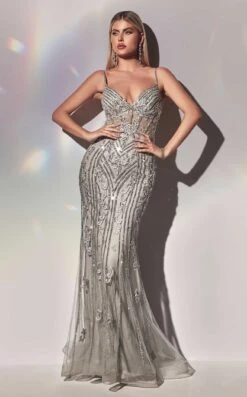 LaDivine CD992CL Dress -THE DRESS WARE HOUSE CD992 silver r e405ae22 1862 4715 870f 347747c0a25b