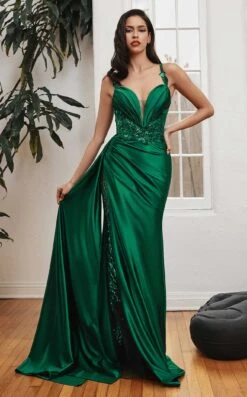 LaDivine CDS417 Dress -THE DRESS WARE HOUSE CDS417 emerald