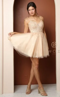 Nox Anabel F732 Dress -THE DRESS WARE HOUSE F732 CHAMPAGNE 5 0f24b3c9 f503 4a74 af27 3ca2a53db55d