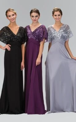 Elizabeth K GL1145 Dress -THE DRESS WARE HOUSE GL1145 EGGPLANT 1O 192141