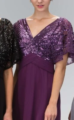 Elizabeth K GL1145 Dress -THE DRESS WARE HOUSE GL1145 EGGPLANT 3O 366540