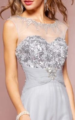 Elizabeth K GL2085 Dress -THE DRESS WARE HOUSE GL2085 SILVER 3O 767358