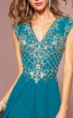 Elizabeth K GL2119 Dress -THE DRESS WARE HOUSE GL2119 TEAL 3O 720794
