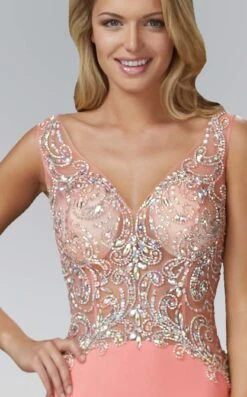 Elizabeth K GL2128 Dress -THE DRESS WARE HOUSE GL2128 CORAL 3O 875602