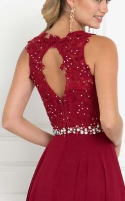 Elizabeth K GL2417 Dress -THE DRESS WARE HOUSE GL2417 BURGUNDY 4O 378877