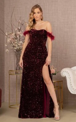 Elizabeth K GL3163 Dress -THE DRESS WARE HOUSE GL3163 WINE 1O 91eaf332 0397 4cc9 94dd 6cdcde88e8c2