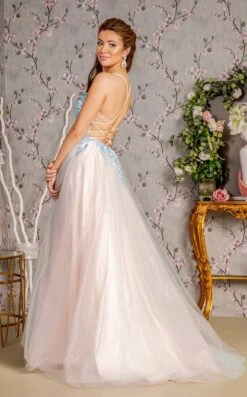 GLS By Gloria GL3251 Dress -THE DRESS WARE HOUSE GLS by Gloria GL3251 BLUEPEACH 2 18c867d0 fd87 4e2c 924f 67c64067995f