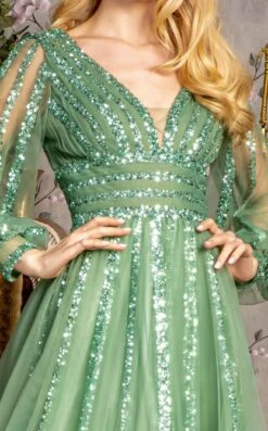 GLS By Gloria GL3495 Dress -THE DRESS WARE HOUSE GLS by Gloria GL3495 SAGEGREEN D1 3d23507c 54d6 4ffd 81d5 c7625332f99b