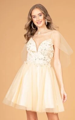 Elizabeth K GS3089 Dress -THE DRESS WARE HOUSE GS3089 CHAMPAGNE D1