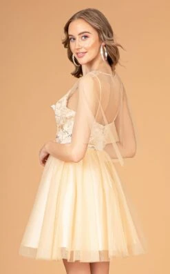 Elizabeth K GS3089 Dress -THE DRESS WARE HOUSE GS3089 CHAMPAGNE D2