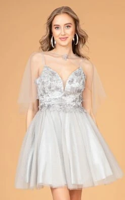 Elizabeth K GS3089 Dress -THE DRESS WARE HOUSE GS3089 SILVER D1