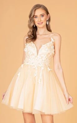 Elizabeth K GS3090 Dress -THE DRESS WARE HOUSE GS3090 CHAMPAGNE D1 490219