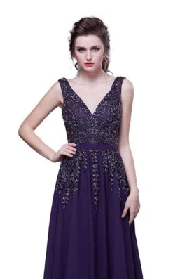Jadore J13064 Dress -THE DRESS WARE HOUSE J13064 Plum 85a95397 a3ff 4e9e 9c1e 9284365a836d 857747